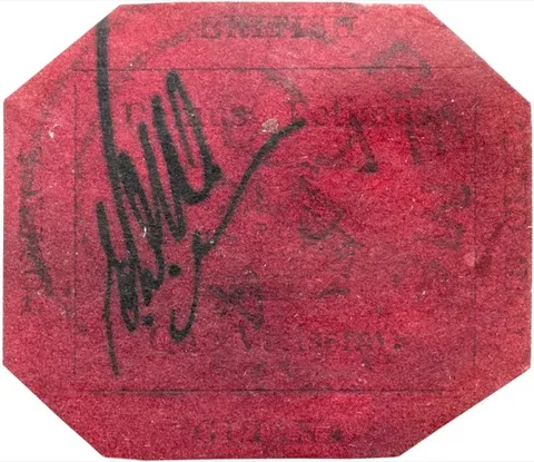 British Guiana 1c magenta 1856 — the unique octagonal black-on-magenta stamp, the world's most famous rarity